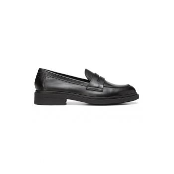 Pantofi loafer de piele cu varf rotund
