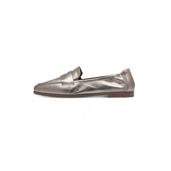 Pantofi loafer de piele varf rotund