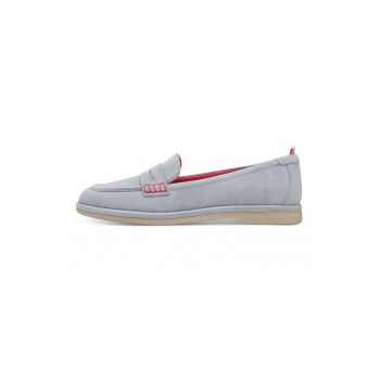 Pantofi loafer uni de piele nabuc