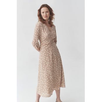 Rochie midi cu decolteu in V