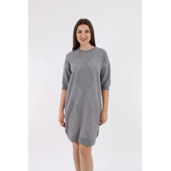 Rochie-pulover din lana si casmir