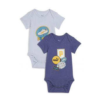 Set de body-uri din bumbac cu imprimeu grafic - 2 piese