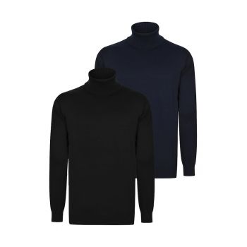 Set de pulovere din bumbac cu guler inalt - 2 Piese