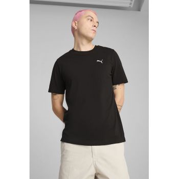 Tricou de bumbac cu decolteu la baza gatului