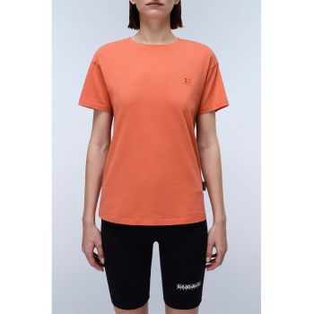 Tricou de bumbac cu decolteu la baza gatului Nina