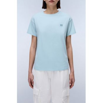 Tricou de bumbac cu decolteu la baza gatului Nina