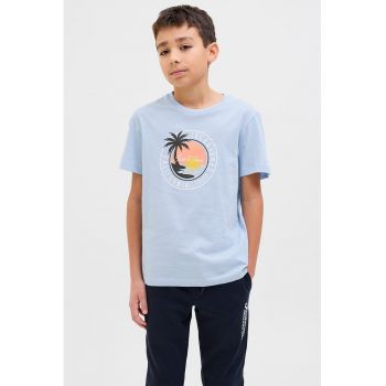 Tricou de bumbac cu logo
