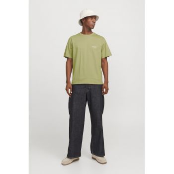 Tricou de bumbac cu model grafic pe partea din spate