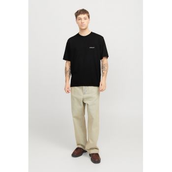 Tricou de bumbac cu model grafic pe spate