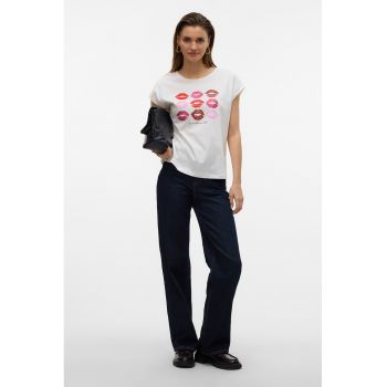 Tricou de bumbac organic cu imprimeu grafic