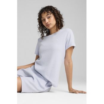 Tricou din amestec de bumbac cu decolteu la baza gatului