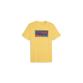 Tricou din amestec de bumbac cu decolteu la baza gatului