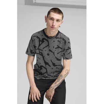 Tricou din bumbac cu decolteu la baza gatului