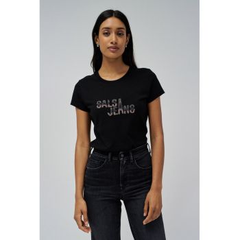 Tricou regular fit cu paiete
