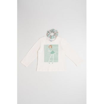 Bluza de bumbac cu elastic de par