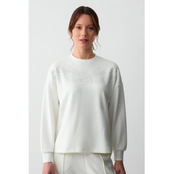 Bluza de trening cu decolteu la baza gatului