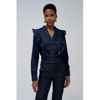Bluza slim fit de denim