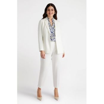 Pantaloni crop cu talie inalta