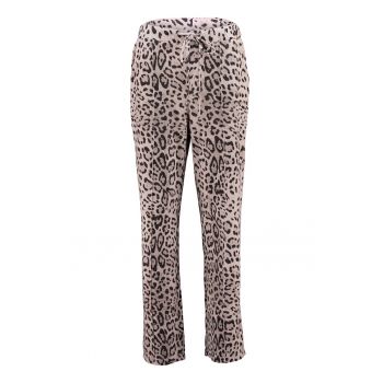 Pantaloni cu snur si animal print