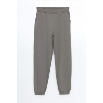 Pantaloni de trening din amestec de bumbac cu buzunare laterale
