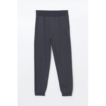 Pantaloni de trening din amestec de bumbac cu buzunare laterale