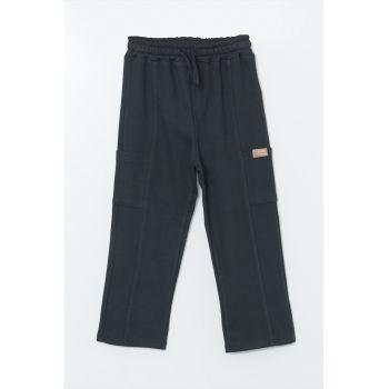 Pantaloni regular fit cu snur in talie