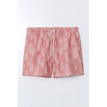 Pantaloni scurti cu model si snur
