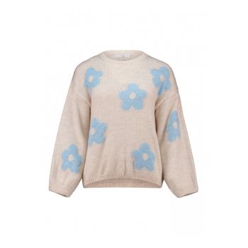 Pulover cu model floral ieftin