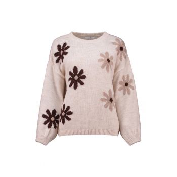 Pulover cu model floral ieftin