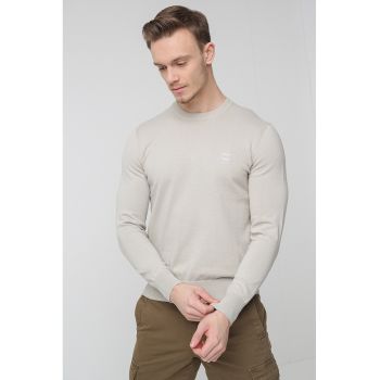 Pulover din amestec de bumbac si casmir