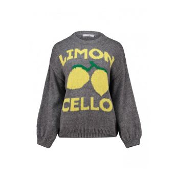 Pulover tricotat fin cu model