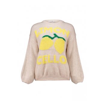 Pulover tricotat fin cu model
