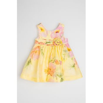 Rochie evazata cu model floral