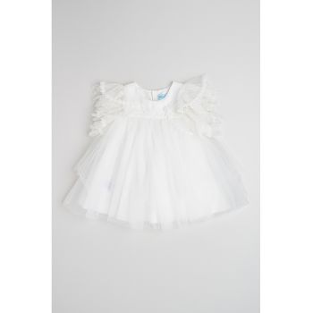 Rochie evazata cu volane