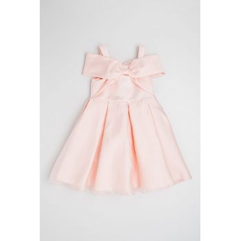 Rochie evazata din tul cu panglica