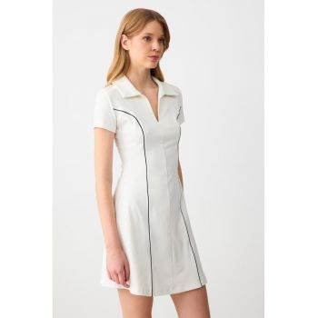Rochie polo mini cu decolteu in V