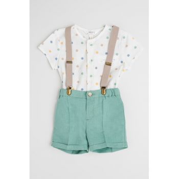 Set de camasa de bumbac si pantaloni scurti