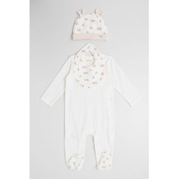 Set de imbracaminte din amestec de bumbac cu model - 3 piese