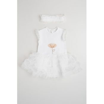 Set de rochie cu tul si bentita