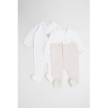 Set de salopeta din amestec de bumbac - 2 piese