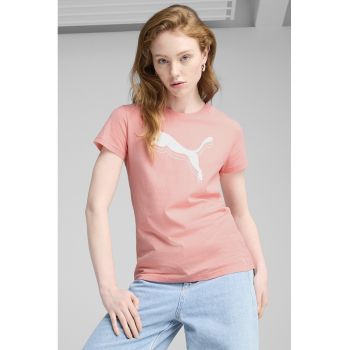 Tricou cu decolteu la baza gatului si imprimeu logo