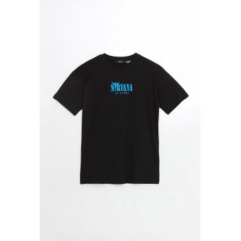 Tricou din bumbac cu imprimeu grafic pe partea din spate