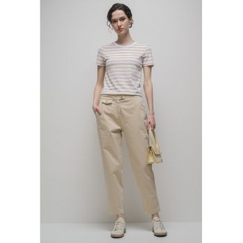 Tricou din bumbac cu model in dungi Esla