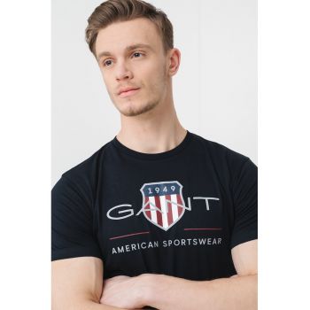 Tricou din bumbac cu model logo