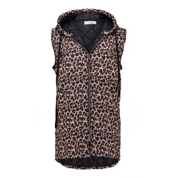 Vesta cu animal print si gluga