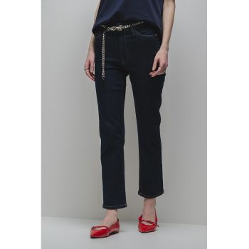 Blugi crop cu croiala dreapta