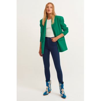 Blugi skinny cu talie inalta