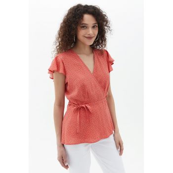 Bluza cu decolteu cachie coeur