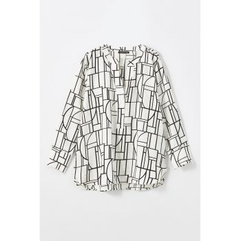 Bluza cu imprimeu geometric