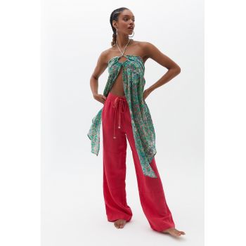 Bluza din amestec de bumbac cu imprimeu floral